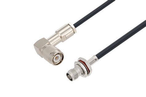 Tnc Male Right Angle To Tnc Female Bulkhead Low Loss Cable Using Lmr