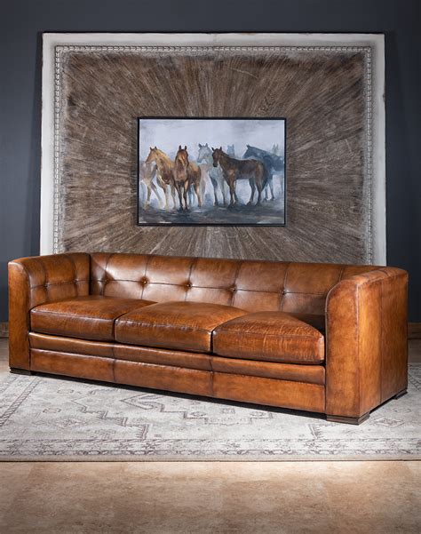 Baccarat Leather Sofa | Modern Rustic Style | High Quality - Full Grain ...