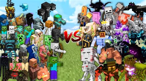 ALL MOBS Vs OP BOSSES In Minecraft Mob Battle YouTube