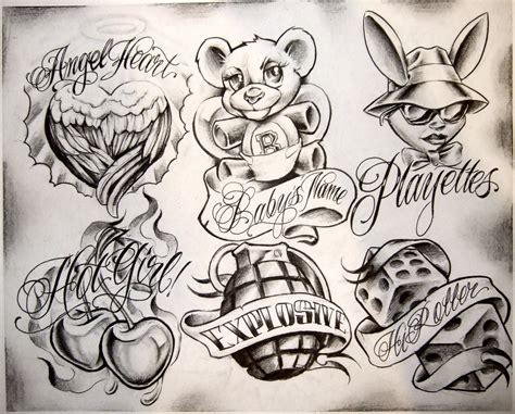 Cartoon tattoos, Boog tattoo, Pattern tattoo