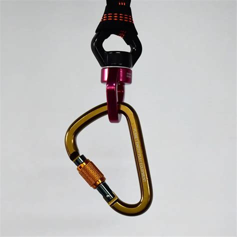 Aluminum Climbing Carabiners Yellow Color With Safety Lock - Buy ...