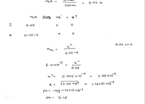 [Solved] Succinic acid is a diprotic acid with formula of ...