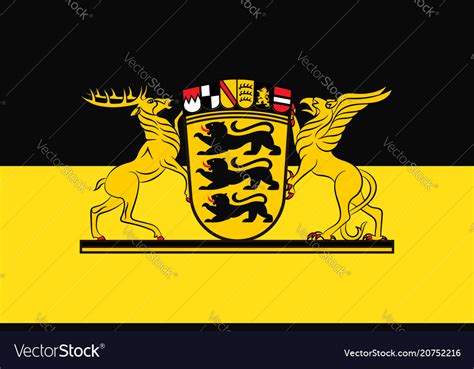 Flag baden-wuerttemberg land germany Royalty Free Vector