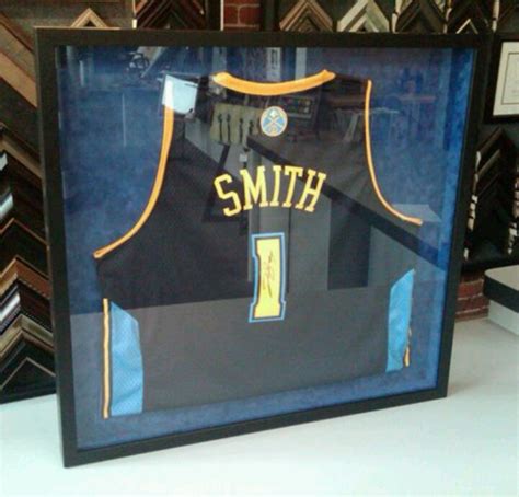 Custom Framed Jr Smith Denver Nuggets Jersey Custom Framed By