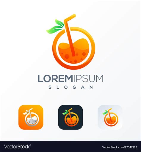 Orange Juice Logo Design Ready To Use Royalty Free Vector