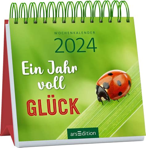 Ein Jahr voll Glück Mini Wochenkalender 2024 arsEdition Verlag