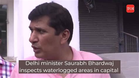 Delhi Minister Saurabh Bhardwaj Inspects Waterlogged Areas In Capital