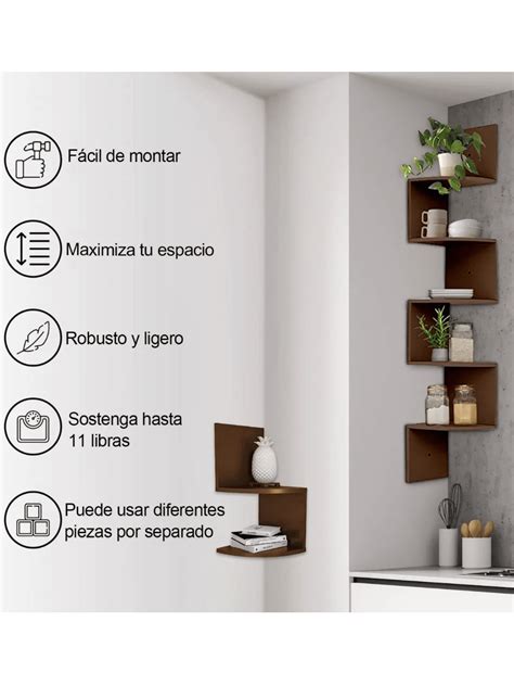 Esquinero Flotante De Niveles Para Montar En La Pared Moda De Mujer