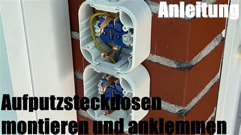 Aufputzsteckdosen Montieren Und Anklemmen Aufputz Steckdosen Montage