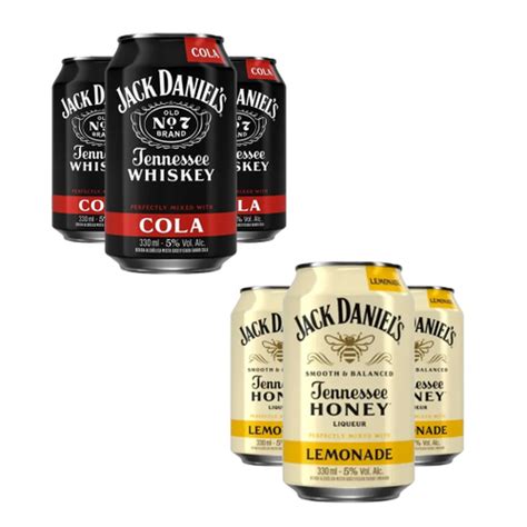 Kit Whisky Jack Daniel S Tennessee Lemonade E Cola Lata 330ml 6un No