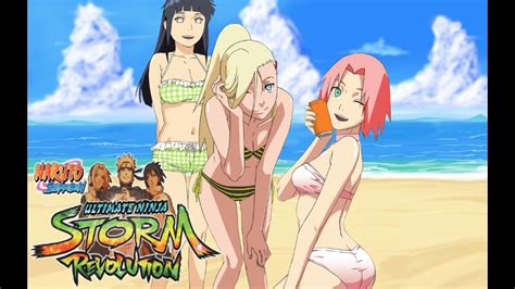 Naruto Shippuden Storm Revolution Swimsuit Summer Dlc Ino Vs Ten Ten Youtube