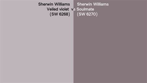 Sherwin Williams Veiled Violet Vs Soulmate Side By Side Comparison