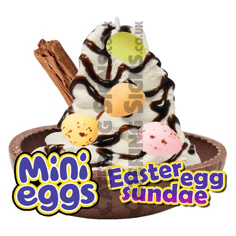 Mini Eggs Easter Egg Sundae Catering Signs Uk