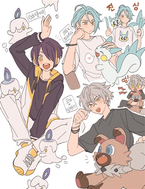 Sengoku Shinobu Himeru And Ogami Koga Pokemon And 1 More Drawn By