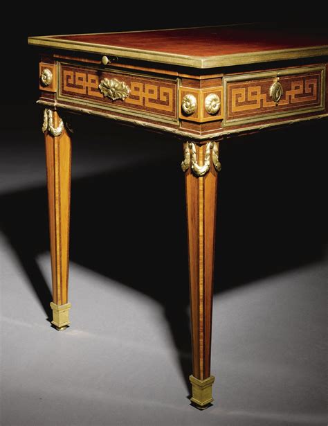 C1775 A Gilt Bronze Mounted Amaranth Tulipwood And Parquetry Bureau