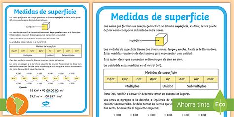 Ficha de información medidas de superficie Guía de trabajo