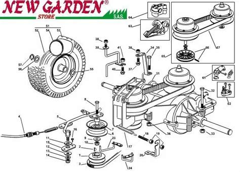 Transmission Exploded View Mower Lawn El Xe Vd Castelgarden