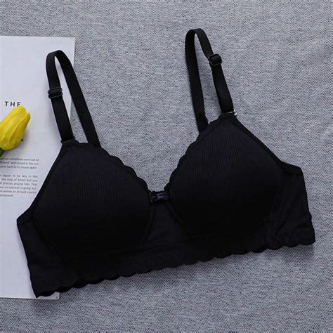 Buy Simple Pure Cotton Girl Underwear Student Bra Developmental Thin