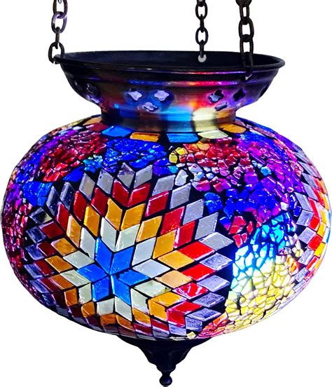 Moroccan Turkish Mosaic Hanging Lamp Hanging Candle Holder Hanging