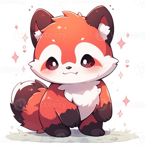 kawaii rojo panda clipart ilustración ai generativo 28752792 PNG