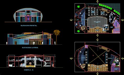 Discoteca En La Playa En Autocad Librer A Cad