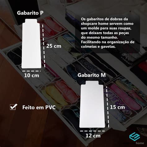 Kit Gabarito Dobra De Roupas Organizador Guarda Roupa Oferta Mercadolivre