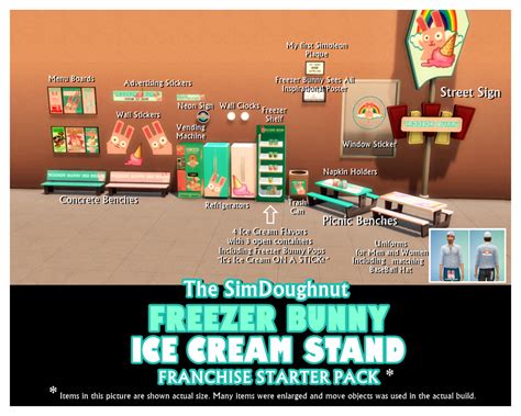 My Sims Blog The Freezer Bunny Ice Cream Stand Franchise Starter Kit