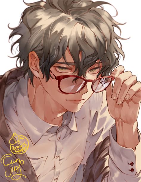 Original Glasses Boy Original 1000 Bookmarks Glasses Pixiv Boy