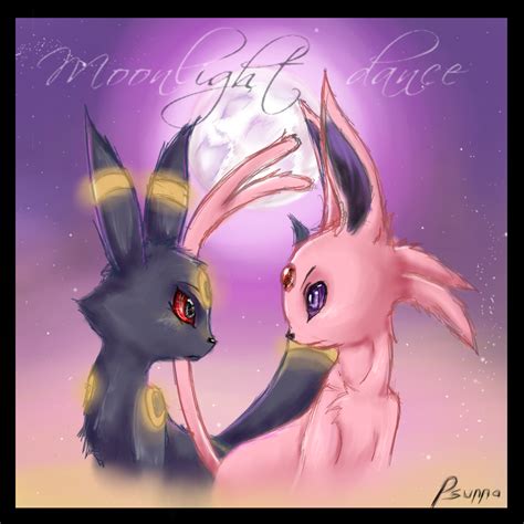 Espeon Umbreon Moonlight Dance By Finsterlichart On Deviantart