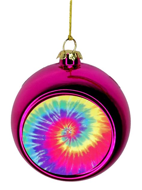 Faded Trippy Tie Dye Bauble Christmas Ornaments Pink Bauble Tree Xmas ...