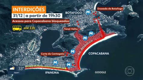 Esquema De Tr Nsito Para R Veillon De Copacabana Come A Neste S Bado