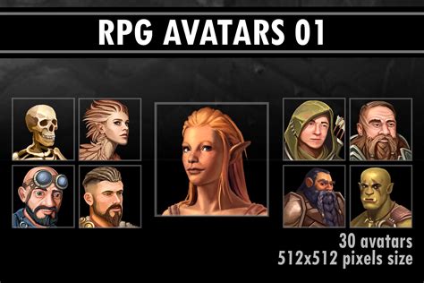 Rpg Avatars 01 2d Icons Unity Asset Store