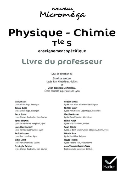 Pdf Physique Chimie Physique Chimie Tle S