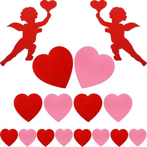 16 Pieces Valentine S Day Cut Outs Heart Shaped Paper Cutouts Large