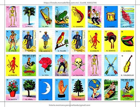 Loteria Mexicana Imprimible Baraja Cartas M S De Cartas