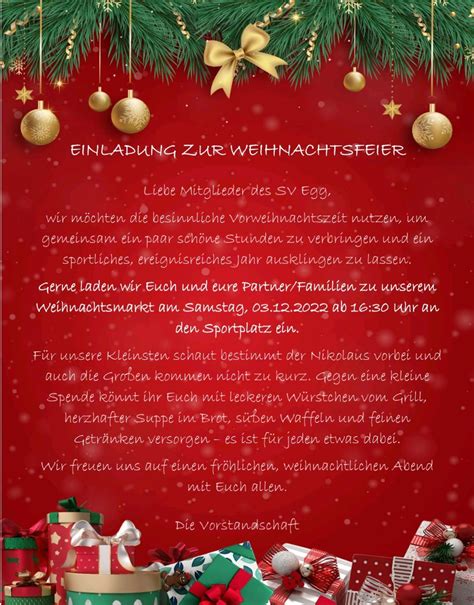 Einladung Zur Weihnachtsfeier Des SV Egg Am 03 12 2022 SV Egg A D