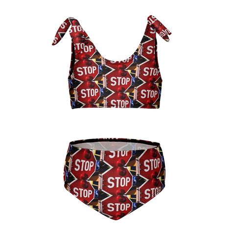 Stop Sign Girl S 2 Piece Bikini Set Beach Sport Swimsuit Swimwear 7 9Y120cm Walmart