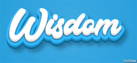 Wisdom Blue 3d Text Effect Generator