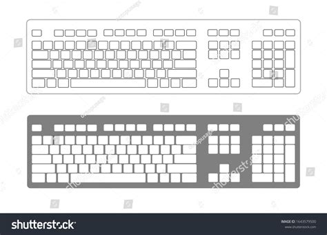 Qwerty Computer Keyboard Layout Vector Illustration Stock Vector ...