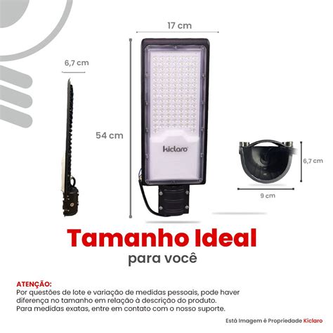 Lumin Ria P Blica Led W Poste Smd Bivolt Em Alum Nio Kiclaro