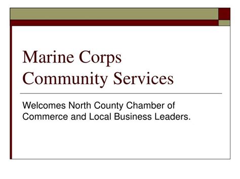 PPT Marine Corps Community Services PowerPoint Presentation Free