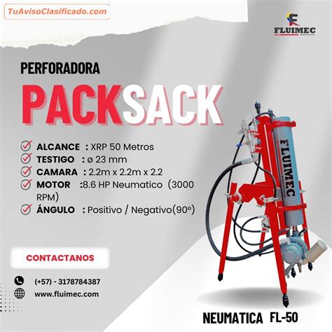 Perforadora Neumatica Packsack Fl Maquinaria Para Perforacion