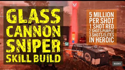 The Division Glass Cannon Sniper Skill Build Dcd Heroic Solo