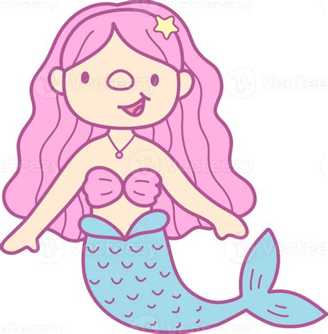 Cute Mermaid Illustration 39148816 Png