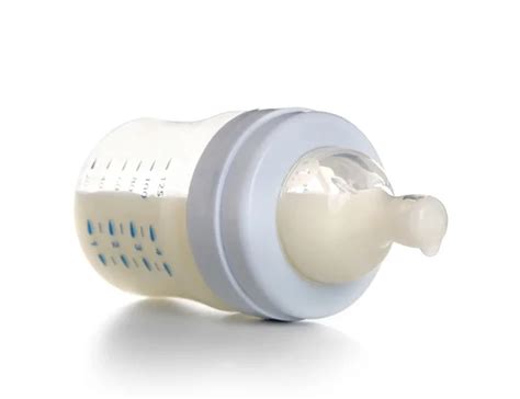 Baby milk bottle — Stock Photo © belchonock #113582034