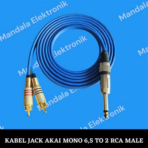 Jual Kabel Jack Akai Mono 6 5mm To Rca Male 1 Meter Kabel Kitani Di