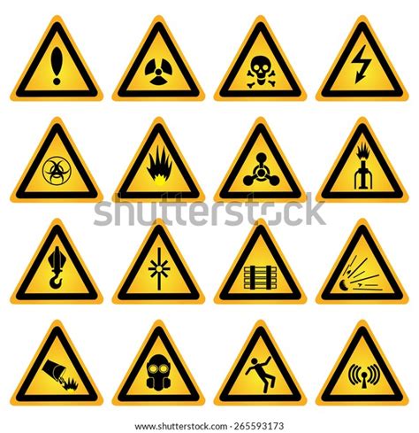 Standard Hazard Symbols Stock Vector Royalty Free