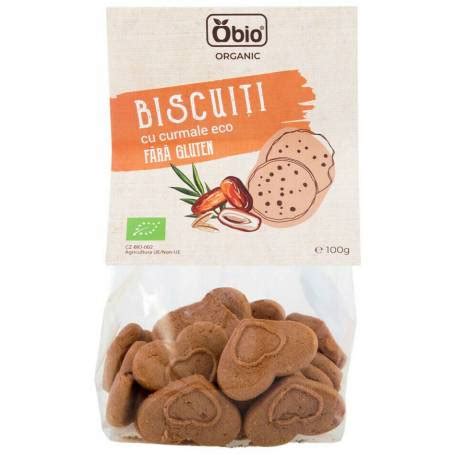 Biscuiti Cu Curmale Fara Gluten Eco Bio 100g Obio Minuneanaturii Ro