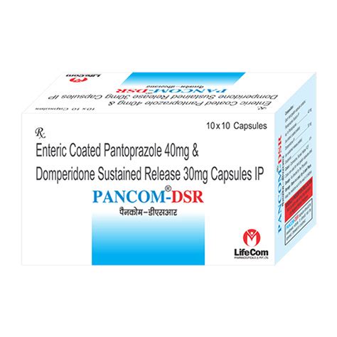 Entric Coated Pantoprazole 40mg Domperidone Sustained Release 30mg Capsules Ip General Medicines