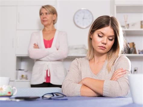 Daughter Quarreled With Her Mom Stock Image Image Of Quarrel Mother